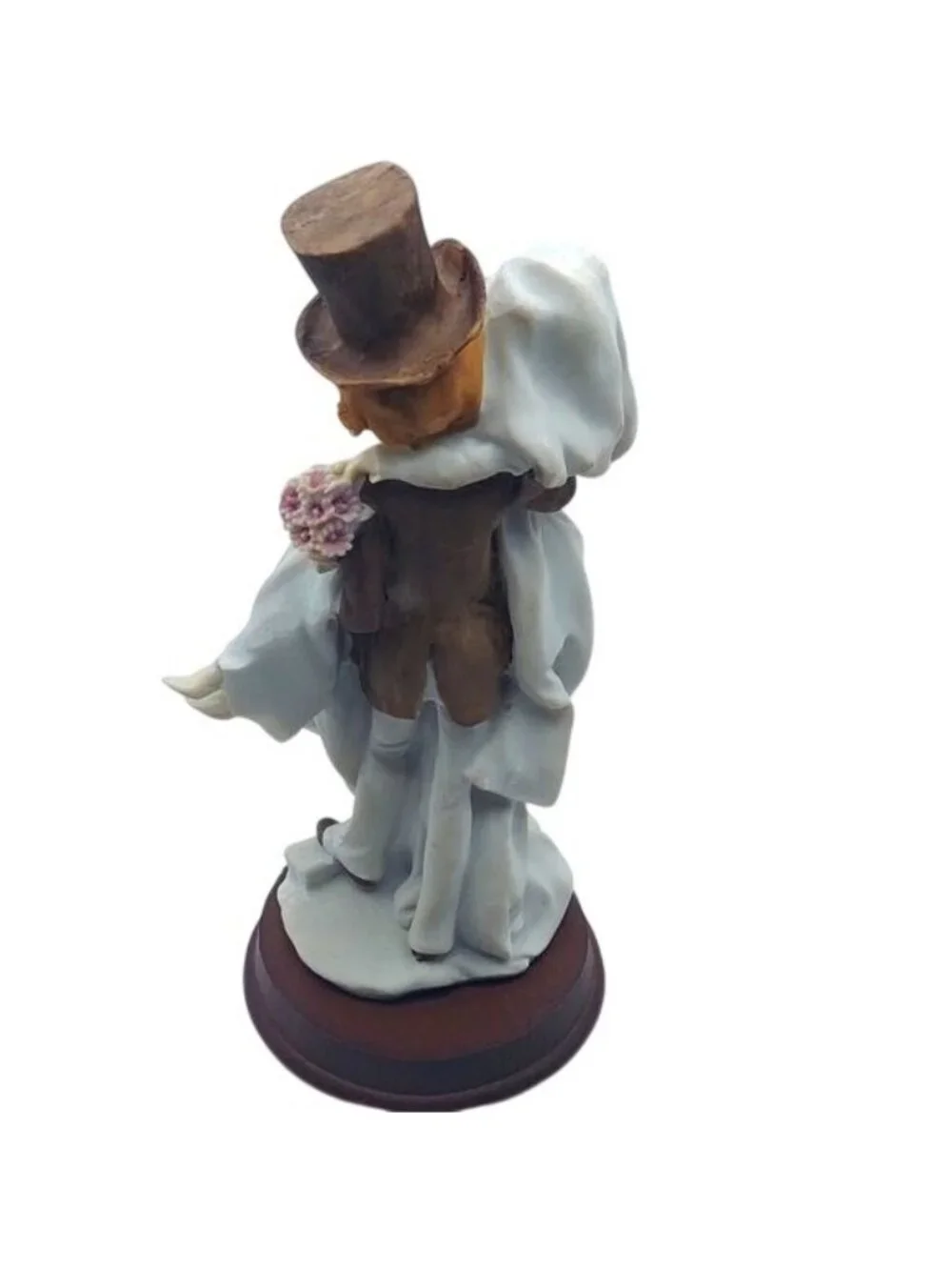 Just Married Porcelain Bride & Groom Crossing the Threshold Collectors Figurine